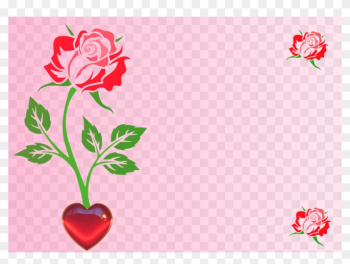 Flower Rose Heart Kind Regards Png Image - Rose Silhouette Png