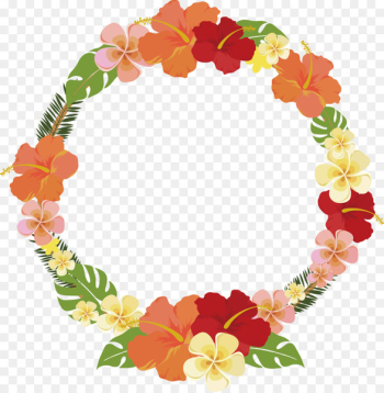 Flower - Round summer flower decorative frame Flower - Round summer flower decorative frame
