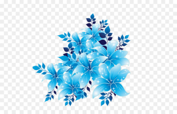 Flower Sky Blue Clip art - Blue flowers 