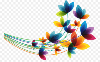 Flower Spring Euclidean vector Clip art - Abstract Fantasy Colorful leaves 