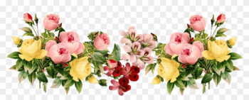 Flower Transparent Background - Flowers Border Line Png