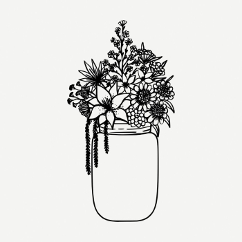 Flower vase drawing, botanical vintage | Free PSD - rawpixel Flower vase drawing, botanical vintage | Free PSD - rawpixel