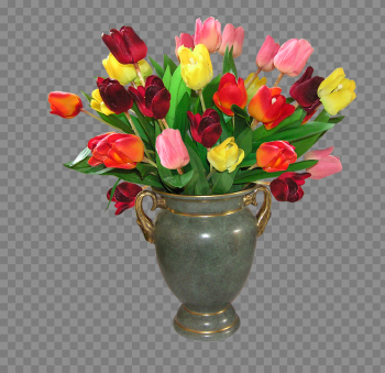 Flower Vase PNG Image with Transparent Background