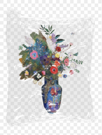 Flower vase png plastic bag | Free PNG - rawpixel