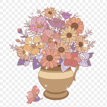 Flower vase png sticker,  | Free PNG Illustration - rawpixel