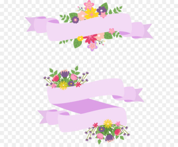 Flower - Vector hand-painted cartoon flower label Flower - Vector hand-painted cartoon flower label