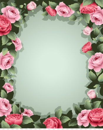 Flower Wallpaper - Green Frame Flower Wallpaper - Green Frame