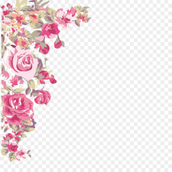 Flower Wallpaper - -painted flowers corner 