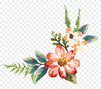 Flower Watercolor Painting Drawing - Flowers Branch Watercolor Png