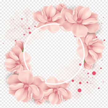 Flower Wedding Wreath, cherry decoration, pink floral illustration, watercolor Painting, hair Accessory, decor png