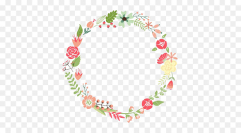 Flower Wreath Picture frame Circle Clip art - Floral Frame PNG Transparent Image 