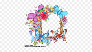 Flowers And Butterfly Frame Png Flowers And Butterfly Frame Png
