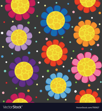 Flowers background vector image Flowers background vector image