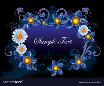 Flowers background vector image Flowers background vector image