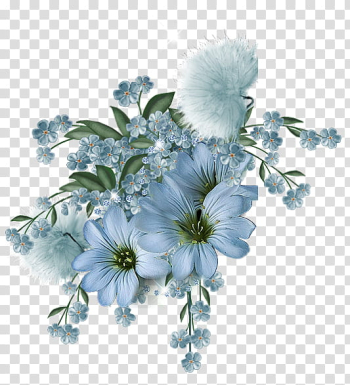 Flowers, blue-petaled flower transparent background PNG clipart