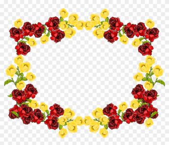 Flowers Border Png - Flower Frame Transparent Background