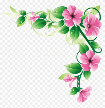 Flowers Borders Png Free Images Toppng - Flower Corner Border Png