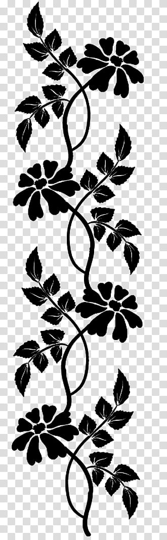 Flowers Brushes, black petaled flowers illustration transparent background PNG clipart