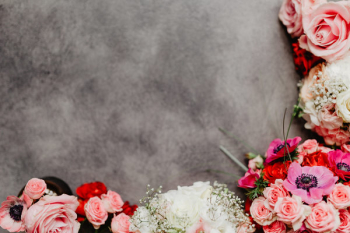 Flowers flat lay Flowers flat lay