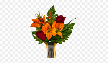 Flowers For Cemeteries Inc - Tiger Lilies And Roses Flowers For Cemeteries Inc - Tiger Lilies And Roses