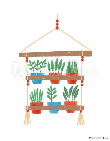 Flowers in pots flat vector illustration Flowers in pots flat vector illustration