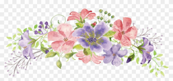 Flowers Watercolor Painting - Aquarela Pintura Flores Png