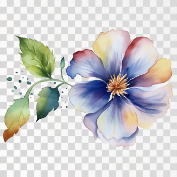 Flowers Watercolor PNG transparent background