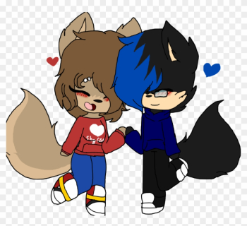 Fluffy Wolf Couple~ - Cartoon Fluffy Wolf Couple~ - Cartoon