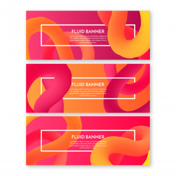 Fluid shapes banners Free Vector Fluid shapes banners Free Vector
