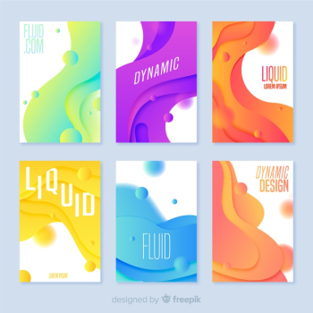 Fluid shapes poster pack