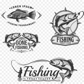 Fly fishing Angling Scalable Vector Graphics - Black fishing label vector 