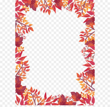 Flyer Autumn Template Harvest festival - Autumn leaves border 