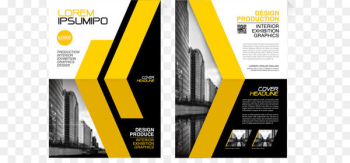 Flyer Brochure Euclidean vector Illustration - Vector yellow lines tall Flyer 