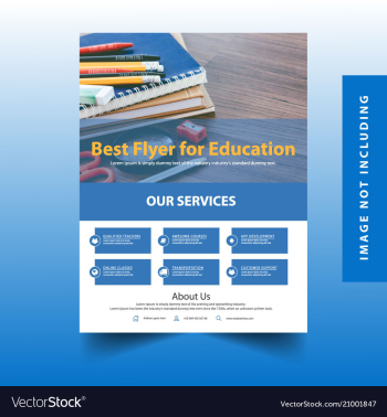 Flyer for education vector image Flyer for education vector image