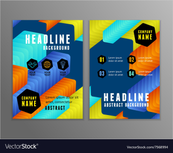 Flyer with Abstract Colorful Arrows Geometric vector image Flyer with Abstract Colorful Arrows Geometric vector image