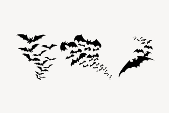 Flying bat silhouette clipart, animal | Free Photo - rawpixel Flying bat silhouette clipart, animal | Free Photo - rawpixel
