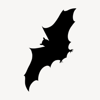 Flying bat silhouette clipart, animal | Free Vector - rawpixel Flying bat silhouette clipart, animal | Free Vector - rawpixel