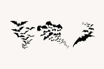 Flying bat silhouette clipart, animal | Free Vector - rawpixel Flying bat silhouette clipart, animal | Free Vector - rawpixel