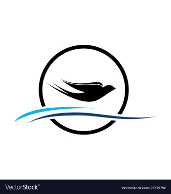 Flying bird dove logo vector image Flying bird dove logo vector image