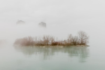 Fog Covered City Waterside Fog Covered City Waterside