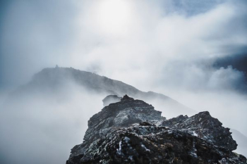fog covered mountain fog covered mountain