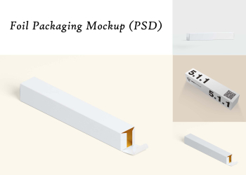 Foil Packaging Mockup (PSD)