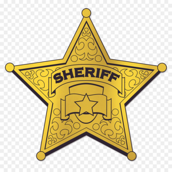 Foil Sheriff Badge Silhouette Foil Sheriff Badge Silhouette Cowboy Police - sheriff 