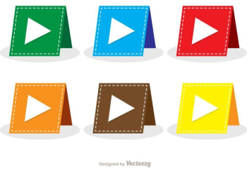 Folded Arrow Banner Vectors Folded Arrow Banner Vectors