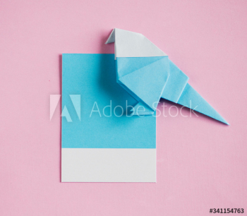 Folded bird origami paper craft Folded bird origami paper craft