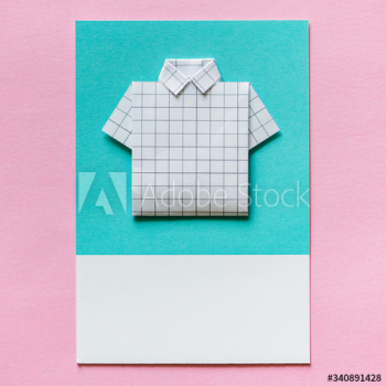 Folded shirt origami paper craft Folded shirt origami paper craft