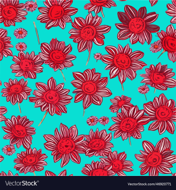 folk floral seamless pattern background