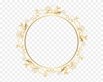 Fondos Para Tarjetas, Tarjetas De Invitación, Decoraciones - Gold Circle Frame Png