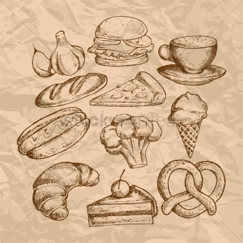 Food and beverage icon set Food and beverage icon set