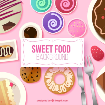Food background with desserts Food background with desserts